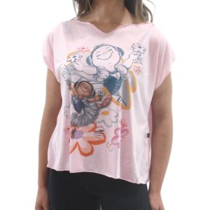 Blusa Fenda Rosa 383 DN Giselle com Margaridas