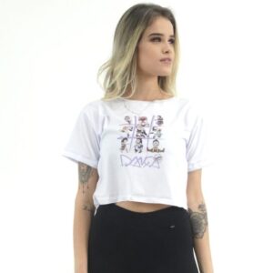 Camisa Cropped Branca 513 DN Jogo da Velha