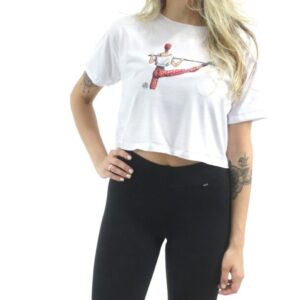 Camisa Cropped Branca 127 DT Perna na Barra