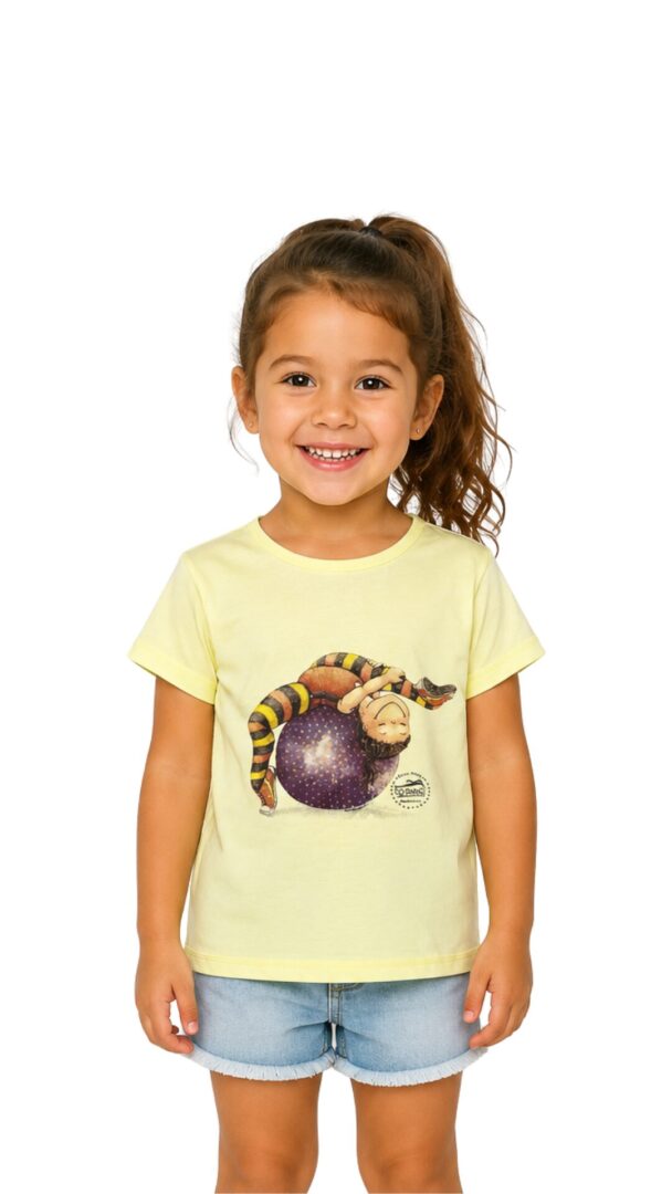 Camisa Infantil Amarela 192 DN Bola Lilás - Imagem 3