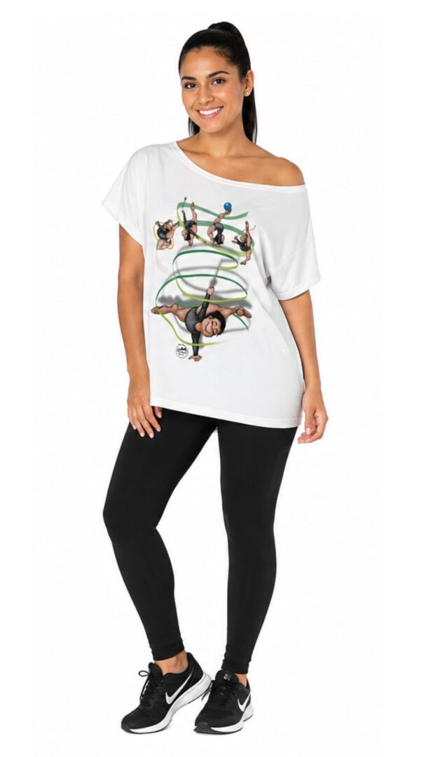 Camisa Decote Canoa Branca DN c/ Fita